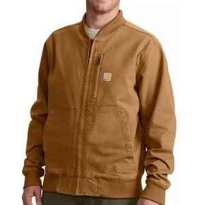 Carhartt Men's Duck Bomber Carhartt Brown / Tan Size 2XL Relaxed Fit